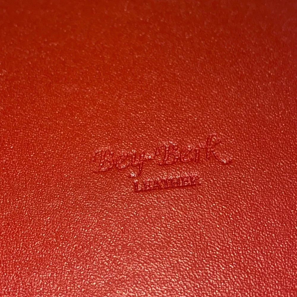 Bey-Berk Jewelry Travel Case Womens Small Red Excellent Lizard Embossed Leather